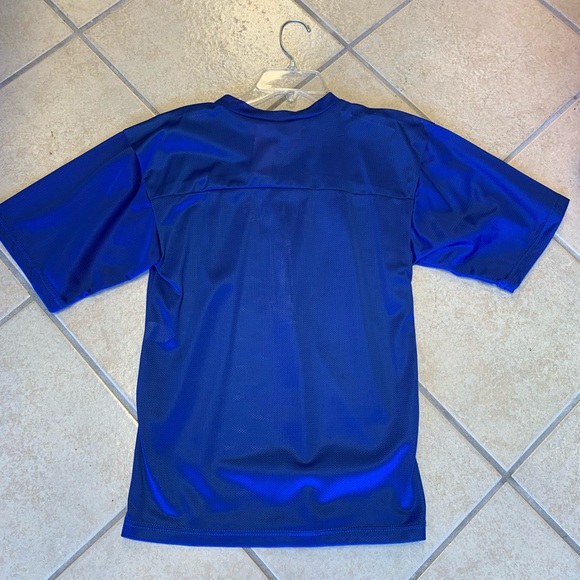 Kids Unisex 3T-XL Blue & White Lions #1 Logo Football Uniform Sports Jersey NWT - Picture 2 of 2